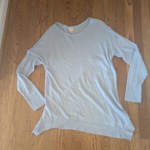 Chico's Women's Size 2 Large Sweater Long Sleeve Light Blue 5% Cashmere Winter